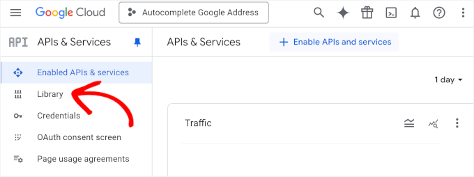 Libreria in Google Console