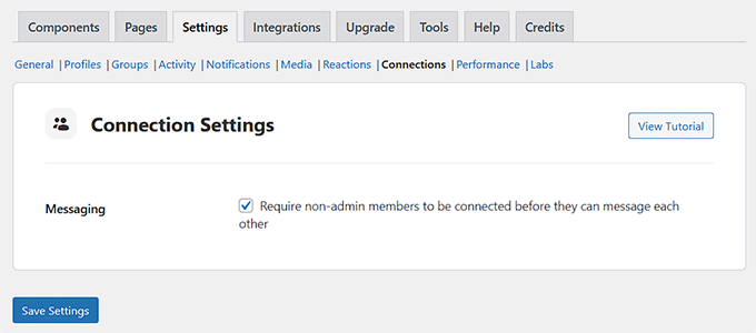 Require member connection before allowing private messaging in BuddyBoss Require member connection before allowing private messaging in BuddyBoss