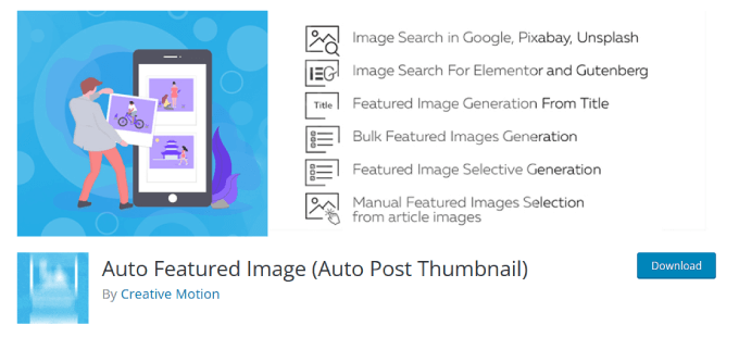 Auto Featured Image Auto Post Thumbnail 