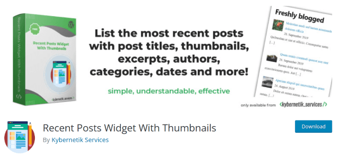 Recent Posts Widget With Thumbnails 