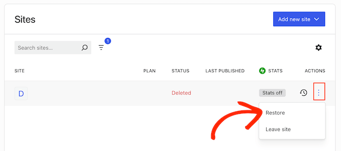 How to restore a deleted WordPress blog or website