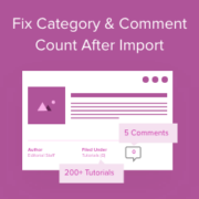 Fix category and comment count after WordPress import