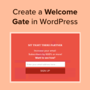 How to create a welcome gate in WordPress
