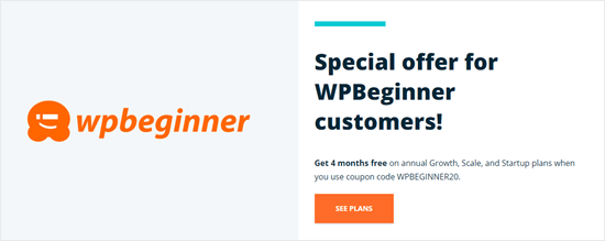 WP Engine's special offer for WPBeginner readers