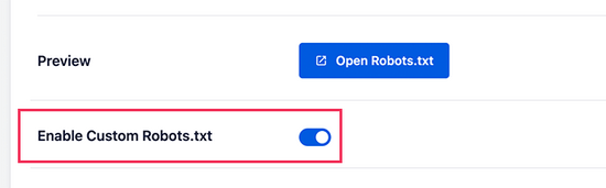Enable custom robots.txt file in AIOSEO