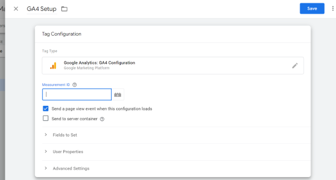 Enter measurement ID