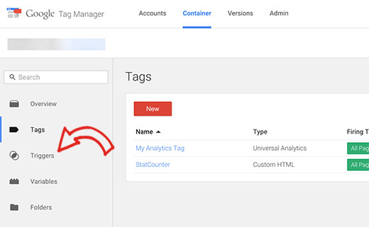 Triggers in Google Tag Manager