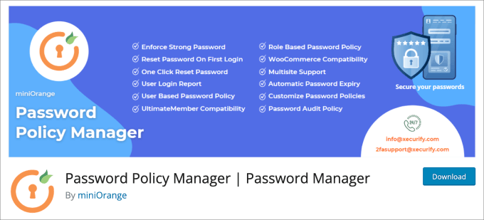 Password Policy Manager plugin