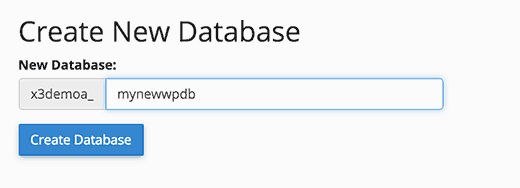 创建新的 MySQL 数据库