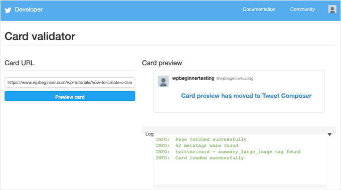 Twitter Card Validator