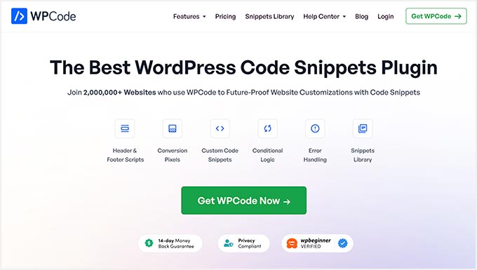 WPCode - Best WordPress Code Snippets Plugin
