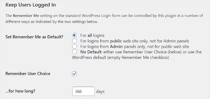 Configuring the InstallActivateGo Remember Me plugin settings