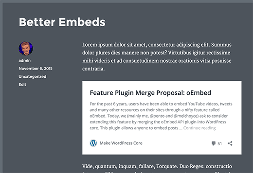 Embed posts from other WordPress sites in your blog