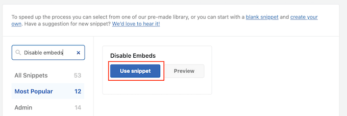 Adding a ready-made custom code snippets to your WordPress website