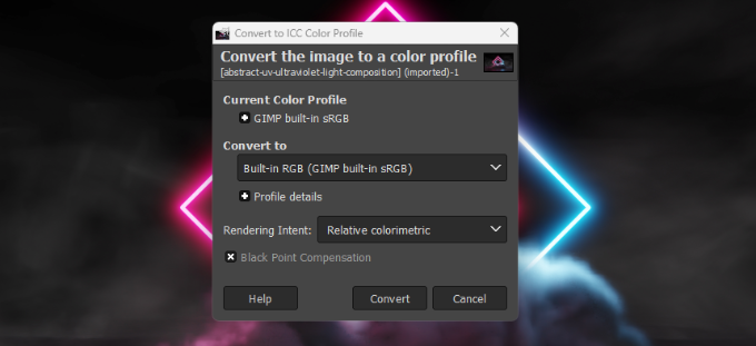 Convert to RGB