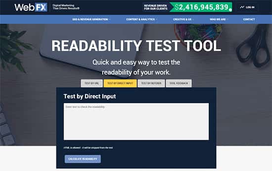 Readable readability test tool