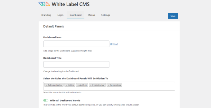 WebHostingExhibit dashboard-settings How to White Label Your WordPress Admin Dashboard  