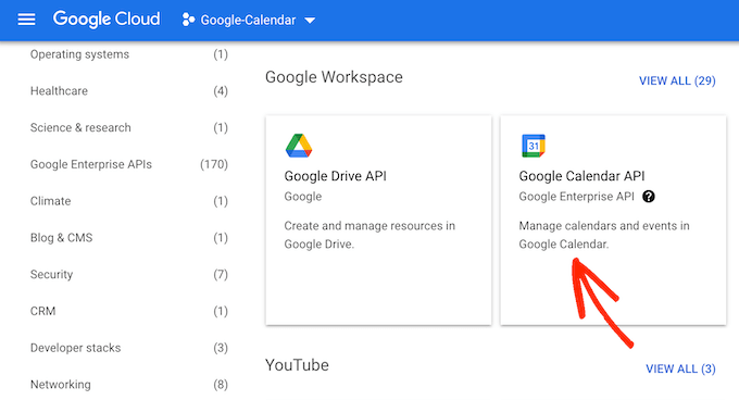 Enabling the Google Calendar API