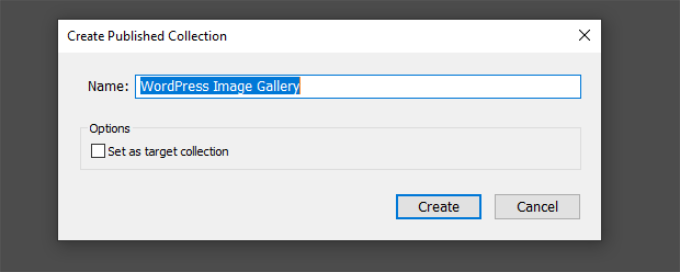 WebHostingExhibit enter-name-of-image-collection How to Upload Photos from Adobe Lightroom to WordPress  