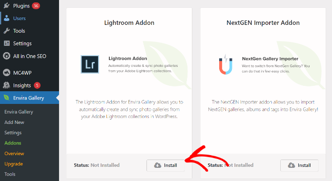 WebHostingExhibit install-lightroom-addon How to Upload Photos from Adobe Lightroom to WordPress  
