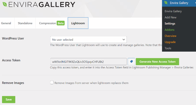 WebHostingExhibit lightroom-settings-in-envira How to Upload Photos from Adobe Lightroom to WordPress  