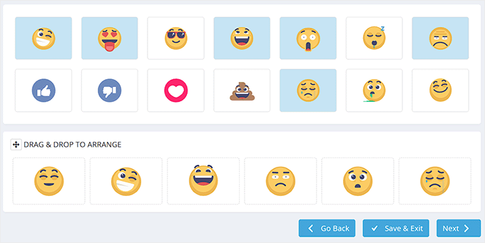 Choose emojis