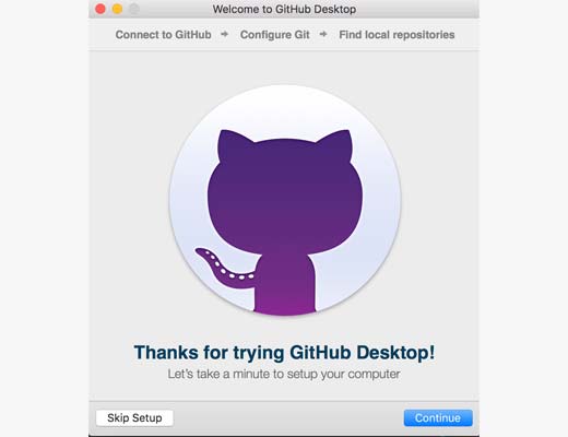 GitHub 桌面安装欢迎屏幕