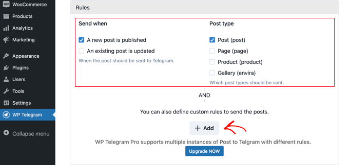 Choose Which Post Types to Send and When to When to Send Them