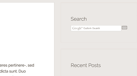 Google custom search form in WordPress