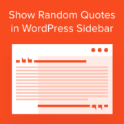 How to Show Random Quotes in WordPress Sidebar