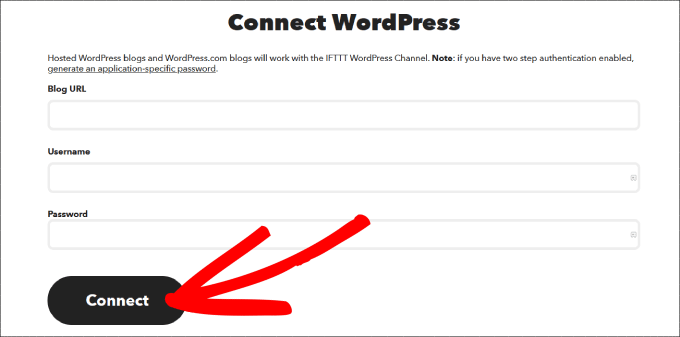 Connect WordPress