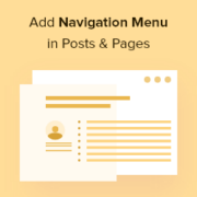 How to add WordPress navigation menu in posts / pages