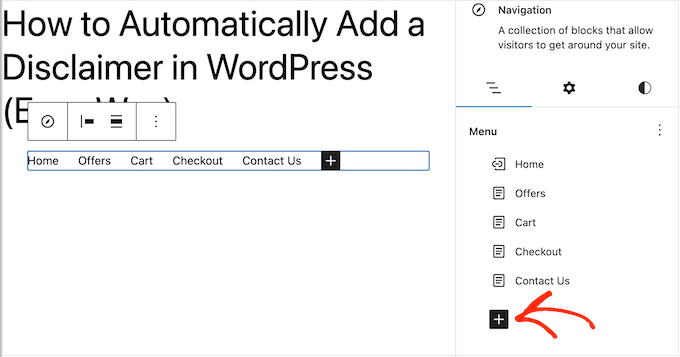 Adding page links to a WordPress menu