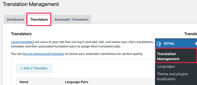 Add and manage translators in WordPress