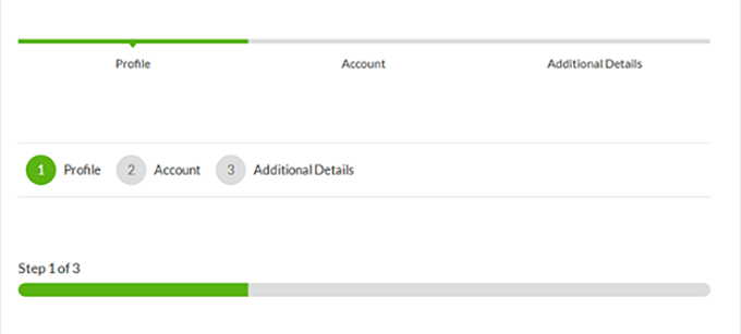 WPForms Multi-Part Form - Progress Bar Examples