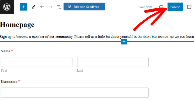 WebHostingExhibit Publish-user-registration-form-1-1 How to Stop Spam Registrations on your WordPress Membership Site  