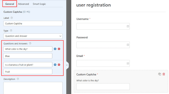 WebHostingExhibit Question-and-answer-in-WPForms-1 How to Stop Spam Registrations on your WordPress Membership Site  
