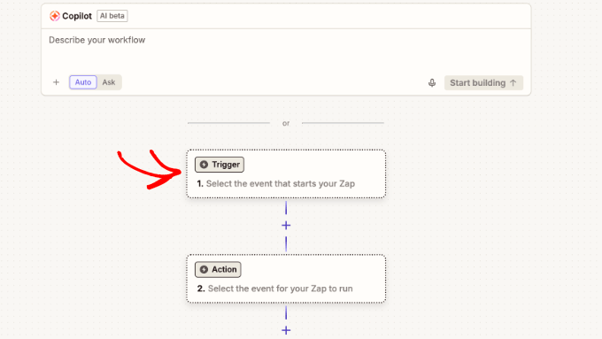 Aggiungi un trigger al tuo flusso di lavoro Zapier