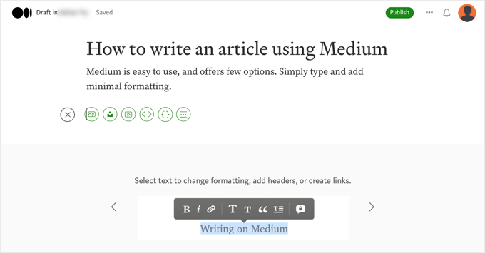 The Medium Content Editor