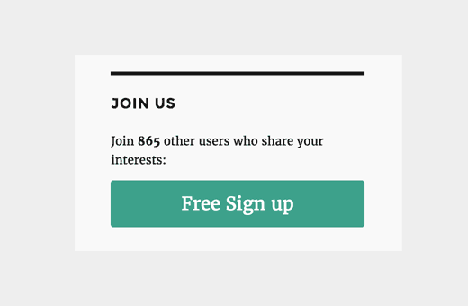 Showing user count to encourage more users to register