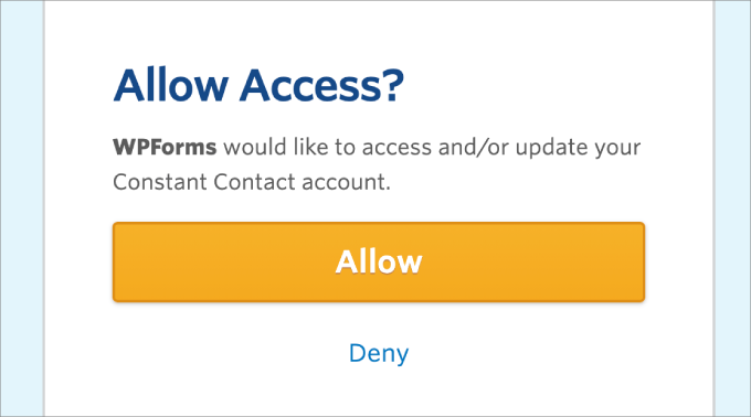 allow-WPForms-access-Constant-Contact