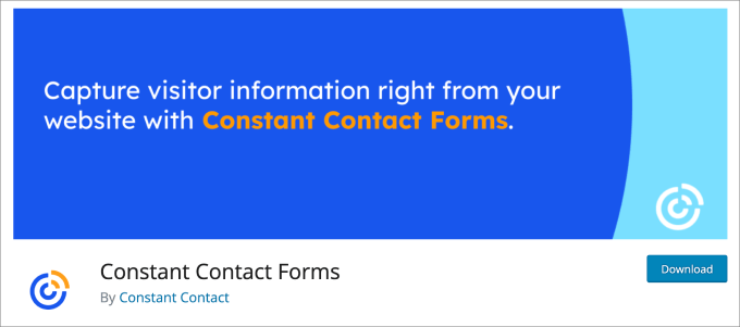constant contact forms plugin