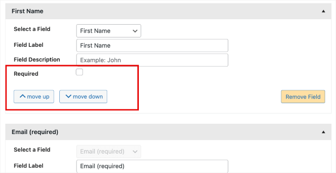 détails du champ de formulaire détails du champ de formulaire