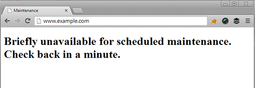 WordPress unavailable for maintenance error