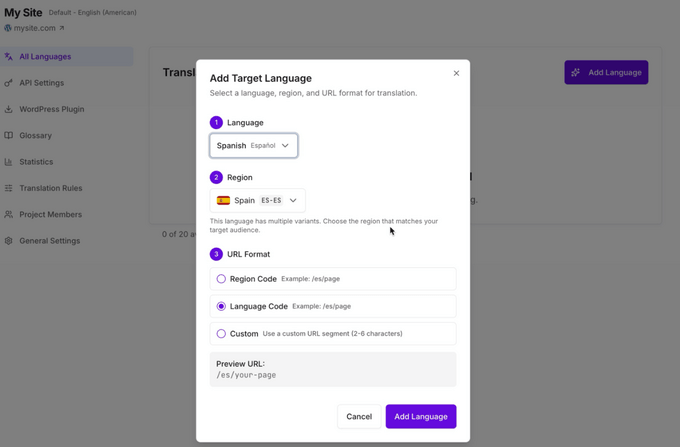 The Universally WordPress translation plugin 