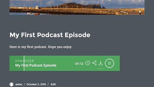 Podcast lejátszó a WordPress-ben