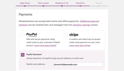 WooCommerce payment method -start online store