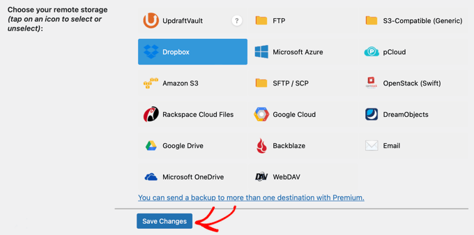 Using UpdraftPlus to Back Up to Dropbox