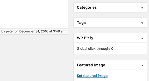 Bitly stats for WordPress stats