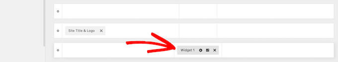 Fare clic sulla casella widget 1